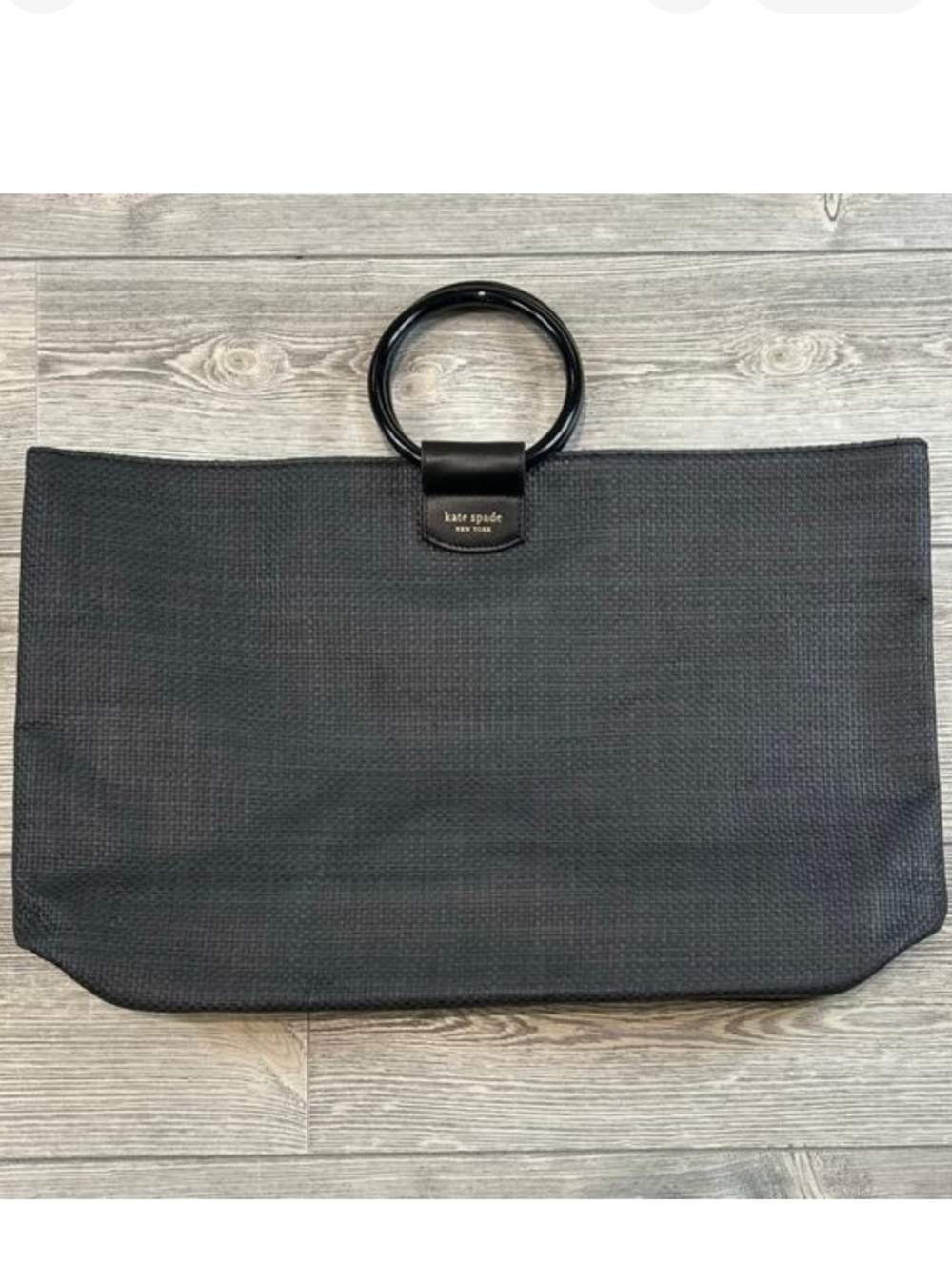 Kate Spade New York Large Black Woven Tote NWOT